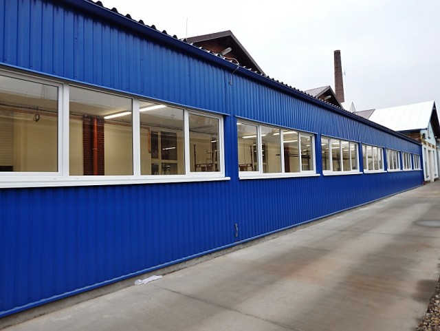 Zateplená plechová výrobná hala v Českej Lípe na výrobu svietidiel