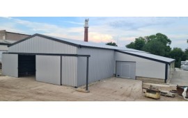 2 skladové oblúkové haly v Záluží u Hořovic, okr. Beroun