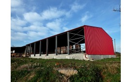 Skladová montovaná hala pri obci Dvorce, okr. Bruntál