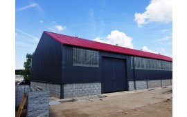 Plechová montovaná hala v Holešove, okr. Zlín